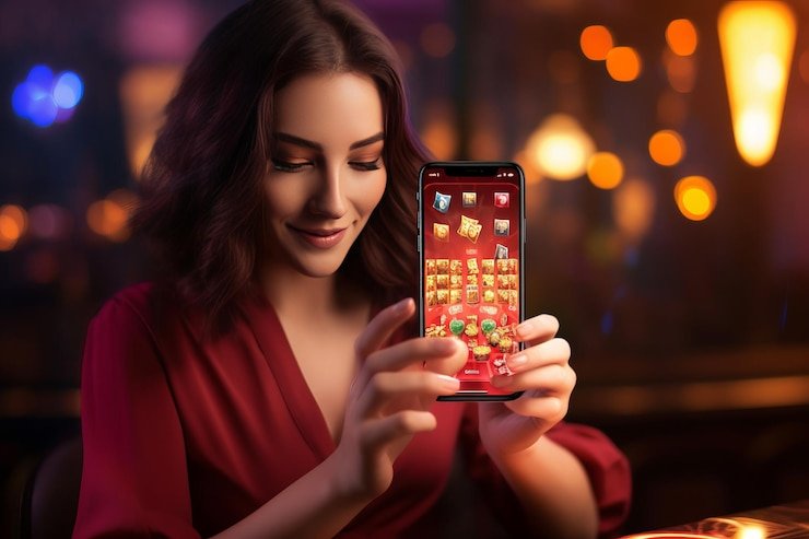Layar aplikasi mobile theotown menampilkan pilihan permainan live-dealer dan slot games